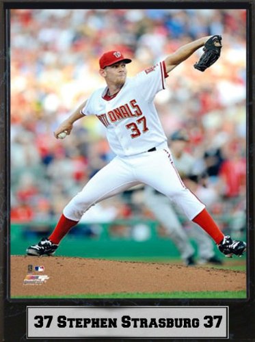 Encore Select 510-BBWSH37 Washington Nationals Stephen Strasburg 9x12 Stat Plaque