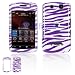 BlackBerry 9530/9500 Storm Cell Phone Purple/White Zebra Design Protective Case Faceplate Cover