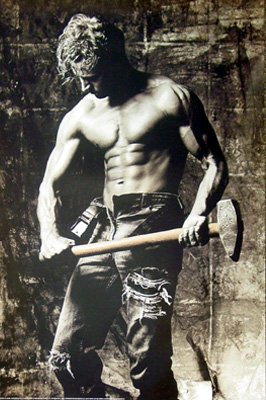 Working Man (Man with Sledgehammer) Art Poster Print - 24