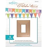 Spellbinders SCD-012 Celebrations Pierced Rectangles Metal Paper Cutting Die Template, Set of 6
