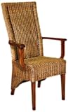 Hansen Rattan 3638/FW Peddigrohr-Armlehnstuhl / gewaschen, ohne Polster / B 60 T 50 H 111 SH 47 cm