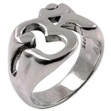 Large Om - Sterling Silver Ring