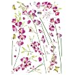 Easy Instant Decoration Wall Sticker Decal - Orchid Tree Branch Stem Flower Butterfly