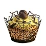 Paper Orchid Spider Web Cupcake Wrapper Black, Set of 12