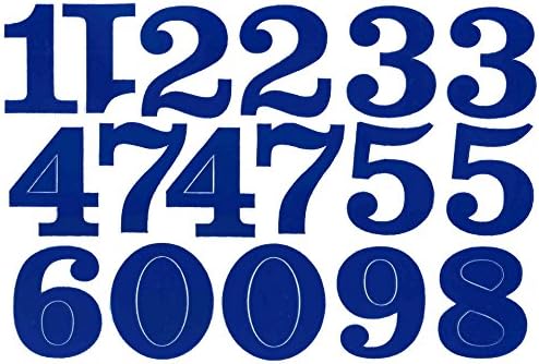"10 Sheets" "2 Inches" Numbers Sticker Decal Graphic Logo Sign Office Car Blue