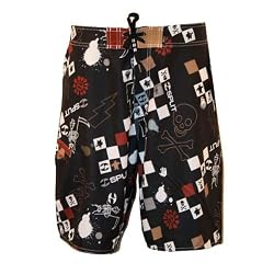 Split Dingbat Boardshorts Black