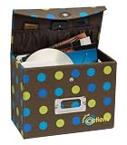 Creative Options Soft-Sided 700-760 Digital CD Organizer box Chocolate Multi-Dot 7.625L x 4.125W x 5.875H