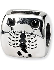 Sterling Silver Reflections Scorpio Zodiac Antiqued Bead