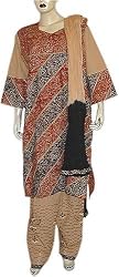 Indian Fashion Cotton Embroidered Salwar Kameez Size 1X (slk346b)
