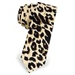 Men's Leopard Print 3 Inch Narrow Silk Tie by Wild Ties in Cream