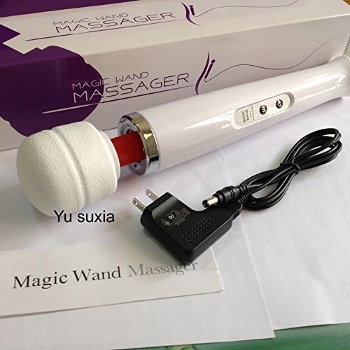 White Magic Wand Massager 10 Speed USB Rechargeable Strong Magic Wand Massager Handheld Full Body Massager
