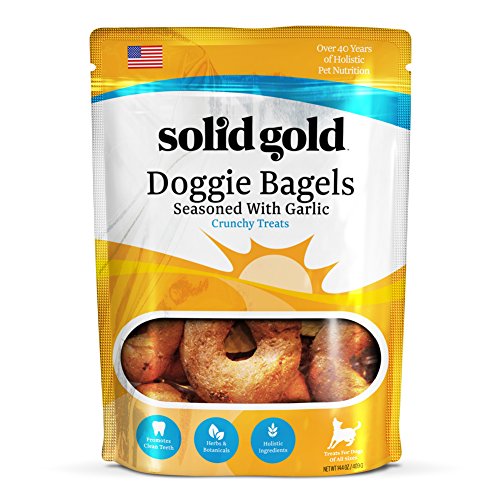 Solid Gold Garlic Doggie Bagels, Holistic Dog Treat, All Ages, All Sizes, 14.4oz (Packaging May Vary)