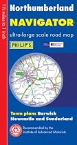 Northumberland Navigator Ultra-Large Scale Road Map: Town Plans - Berwick, Newcastle & Sunderland (Philip's Road Atlases & Maps)