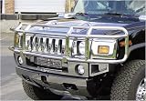 RealWheels Double Tier Wrap Around Brush Guard without Inserts - Stainless, for the 2003 Hummer H2