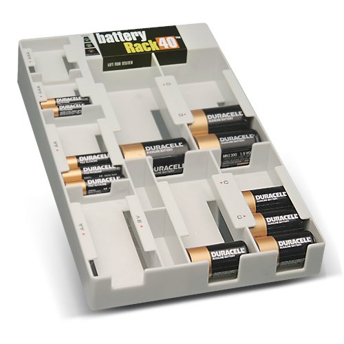 Childrens Toyshop  Kitchen & Housewares : ReSource 40 Battery Rack with Tester