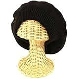 Kids 3-7 Girls Winter Beret Tam Slouchy Hat Cap Black