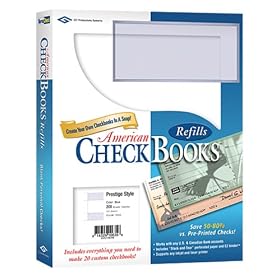 American CheckBooks - 200 Sheets, Formal, Blue