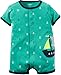 Carter's Baby Boys' Snap-Up Cotton Romper (3M, Teal)