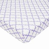 American Baby Company 100% Cotton Percale Fitted Crib Sheet, Lavender Moroccan by American Baby Comp