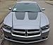 RECHARGE HOOD : 2011-2014 Dodge Charger RECHARGE HOOD Solid Split Hood Vinyl Graphic Decal Stripes (Fits SE SXT RT HEMI ALL MODELS) (Color-3M 5095 Matte Black)