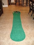 Large Putting Mat with automatic ball return