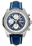 Breitling Bentley Motors Men's Watch Automatic Chronograph 18K White Gold Blue Dial on Blue Leather Strap J1336212-C649-105X