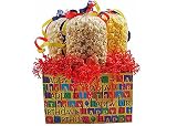 Happy Birthday Checkered Gourmet Popcorn Creation