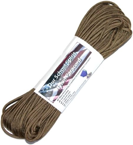 Military 550 Paracord from Our School Spirit - Made in the USA (Coyote Brown)