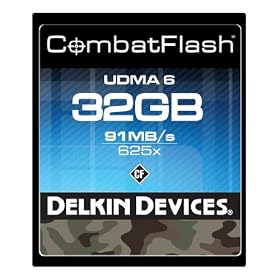 Delkin 32 GB CombatFlash (CF) PRO 625X UDMA Memory Card DDCFCOMBAT-32GB by 
