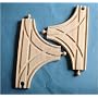 Wooden Train Railway System - Spare T-Junction Track x 2 (Compatible with leading wooden rail systems) - Wooden Toy