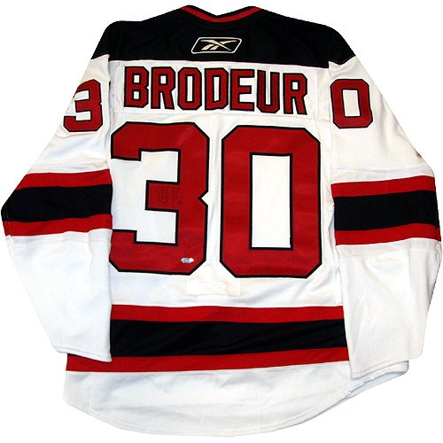 Steiner Sports NHL New Jersey Devils Martin Brodeur Authentic Reebok White Devils Jersey