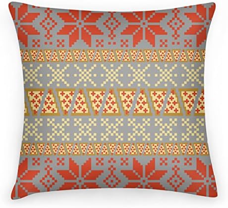 Nihila Pizza Pillow 14 x 14 Inch Decorative Throw Pillow