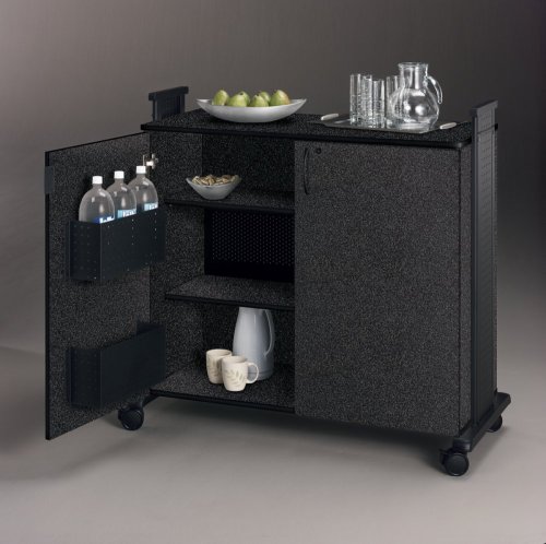 Hospitality Cart in Anthracite - Mayline Office Furniture - 1015HCANTBLK