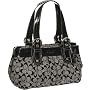 Coach Pleated Soho Signature Tote - Black & Grey or Khaki