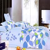 Blancho Bedding - [Leafy Shade] Luxury 5PC Comforter Set Combo 300GSM (Queen Size)