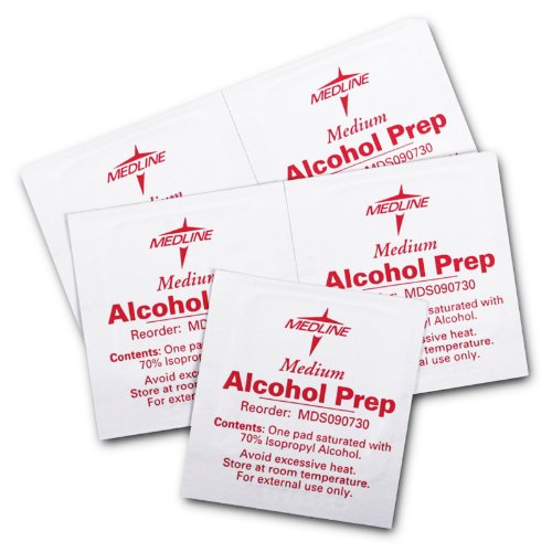 1000 pc Medline Sterile Alcohol Prep Pads Wipes Antiseptic Swabs MDS090735 Case Medical; 5 Boxes