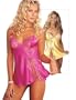 Shirley of Hollywood Charmeuse With Lace Babydoll (20016)