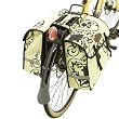 Axiom Urban Shopper Saddlebag Pannier Set, Yellow Foral.