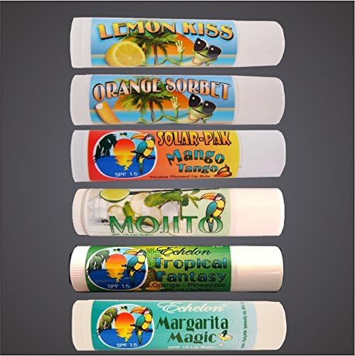 Flavored Premium Lip balm Assorted 6 Pack Variety Flavors SPF-15