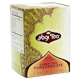 Yogi Tea Green Tea Pomegranate,16-Count Boxes (Pack of 6)