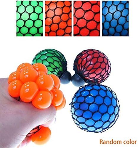 Negre 4PCS Vent Grape Ball Stress Relief Squeezing Soft Rubber Vent Ball Hand Wrist Toy Random Color