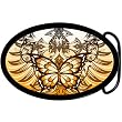 Oval Celtic Cross Butterfly Belt Buckle