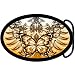 Oval Celtic Cross Butterfly Belt Buckle