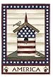 Americana Birdhouse Garden Flag