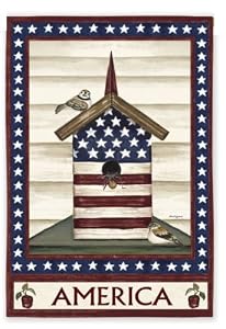Americana Birdhouse Garden Flag