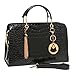 MG Collection CARA Faux Patent Leather Crocodile Embossed Satchel Tote Handbag