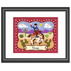 Ride Em Black Personalized Print