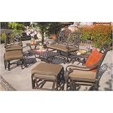 Darlee Santa Monica Cast Aluminum Glider Set With Cushions
