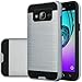 Galaxy J3, Samsung Galaxy Express Prime, AMP Prime, J3 Case Dual Layer Armor Defender Protective Case Brushed Metallic Hard Cover by Zase Slim Fit (Hybrid Shine Silver)