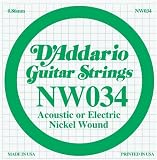 D'Addario NW034 Nickel Wound Electric Guitar Single String, .034